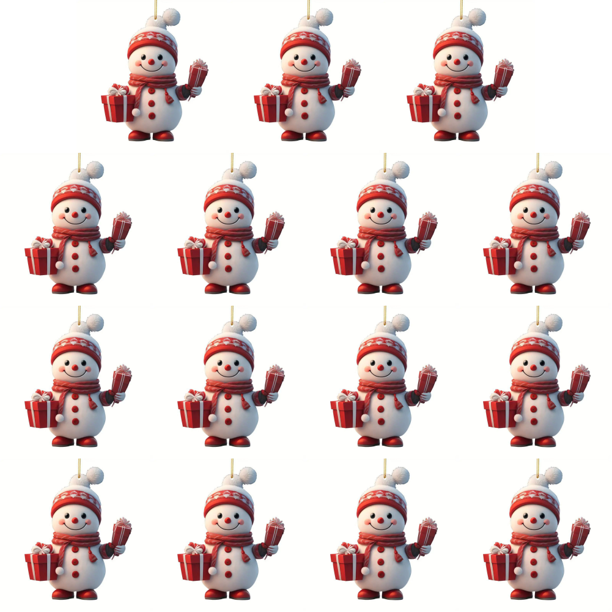 Muñeco Nieve para Navidad Mini Adornos Colgantes Favores Fiesta (Estilo B)