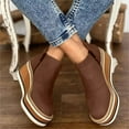 thumbnail image 2 of Kcodviy Ankle Women's Zipper Heel Women High Heel Boots Wedge Size Side Solid Women's Boots with Laces Boots Plus Color Platform Leather Boots for Women Women's Boots, 2 of 5