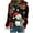 Multicolor, variant on Lorytime Crew Neck Sweatshirts Wome Christmas Snowman Print Shirt Long Sleeve Pullover Loose Tops for Holiday