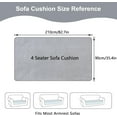 thumbnail image 4 of Soft Velvet Sofa Covers 2 3 4 Seater Non-Slip Couch Sofa Slipcovers Sofa Cushion Covers Furniture Protectors for Pets/Kids/Dogs,Grey, 4 Seater, 4 of 8