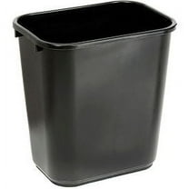 Global Industrial 28-1/8 Qt. Plastic Wastebasket - Black