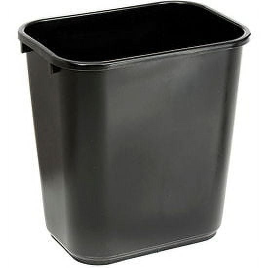 Global Industrial 28-1/8 Qt. Plastic Wastebasket - Black