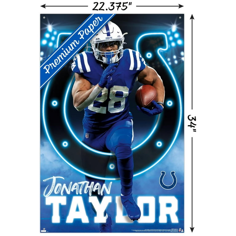 NFL Indianapolis Colts - Jonathan Taylor 22 Wall Poster with Pushpins,  22.375 x 34 