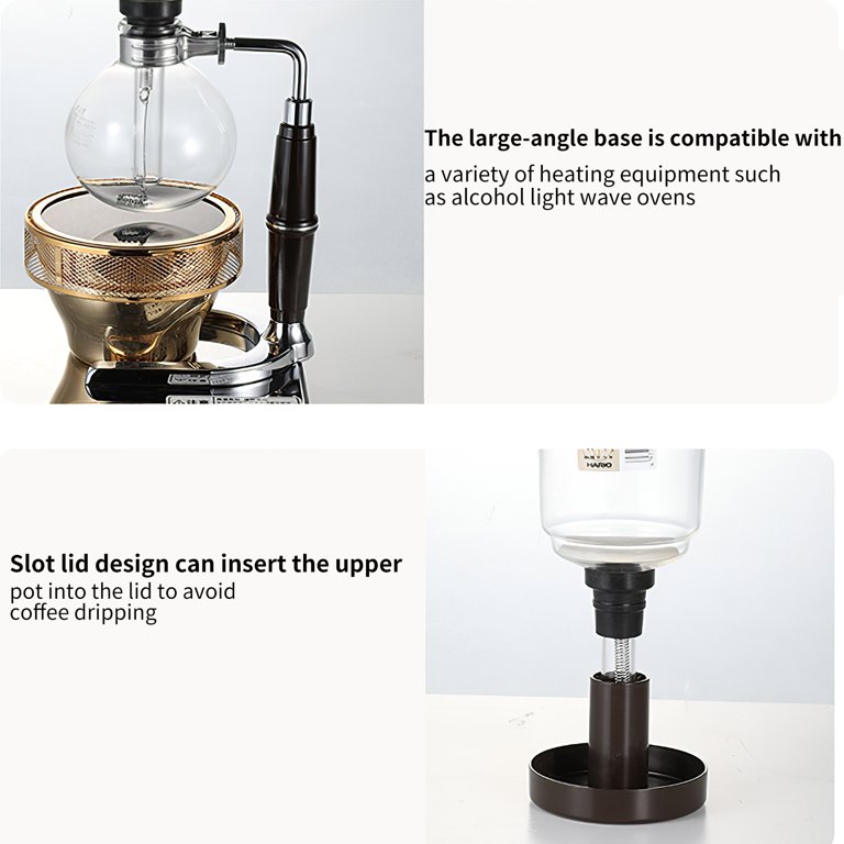 Glass Tabletop Siphon (Syphon) Gravity Coffee Maker with Alcohol