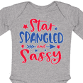 thumbnail image 4 of Inktastic 4th of July Star Spangled and Sassy with Arrow and Stars Boys or Girls Long Sleeve Baby Bodysuit, 4 of 5