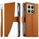 thumbnail image 1 of Funda cartera GANGXUN para Xiaomi 14T 5G , cuero PU con tarjetero, cremallera, correa de mano, soporte y protección 500°, 1 of 6