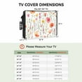 thumbnail image 3 of Outdoor TV Cover 48 to 50 Inches, Watercolor Poppy Flower Eucalyptus Leaf Farmhouse Waterproof and Weatherproof TV Cover with Remote Control Pocket, Flat Screen TV Cover Protector for Outside TV, 3 of 6