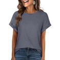 thumbnail image 1 of Camiseta ANRABESS para mujer, extragrande, gris, talla XL, 1 of 6