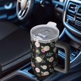 thumbnail image 6 of 40oz Pioneer Flower Floral Print Pattern Insulated Tumbler with Handle, BPA-Free Leak Proof Lid and Straws, Double Wall Vacuum, Hot 12h/Cold 34h, 6 of 6