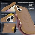 thumbnail image 6 of Allytechgroup Case for Apple iPhone 17, [Compatible with MagSafe] Wireless Charging Slim Llightweight Soft TPU Back Shockproof Shell Anti-Slip [Wave Bumper] Anti-Scratch Matte Phone Cover, Brown, 6 of 7