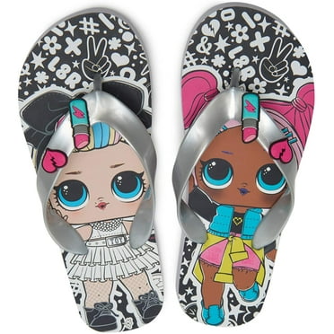 LOL Surprise Heart & Lipstick Flip Flops Size 13/1