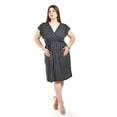 thumbnail image 4 of Vestido de rayas Roman Fashion /Tallas Extras, 8867X-STRP (Negro rayas) negro 42, 4 of 5
