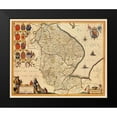 thumbnail image 2 of Jansson 14x12 Black Modern Framed Museum Art Print Titled - Lincolnshire County England - Jansson 1646, 2 of 5