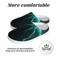 thumbnail image 6 of Disketp Green Lightning Flash Women's Men's Slippers Plush Slip-On House Slipper for Winter Indoor Soft Cushion Non-slip Fluffy Slides Slippers-37/38, 6 of 7