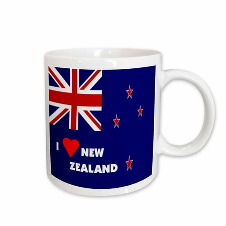 

3dRose I Love New Zealand Ceramic Mug 15-ounce
