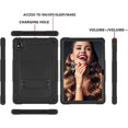 thumbnail image 6 of FIEWESEY for TCL TAB10 5G 9183W / for TCL TAB 10s 10.1" FHD Tablet Case Silicone Rubber Had Back Shell Kids Friendly Case Built in Stand Shoulder Strap for TCL TAB 10 5G TCL TAB 10s - Black+Black, 6 of 6