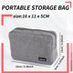 thumbnail image 4 of Bolsa de Almacenamiento PortáTil Viaje Adaptador Corriente Multifuncional Datos EnergíA MóVil Gris Cable Cargador, 4 of 5