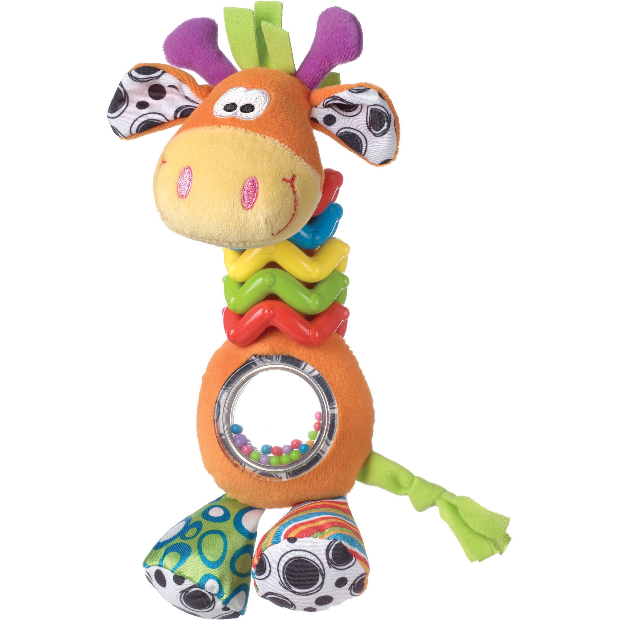 Playgro Bead Buddy Giraffe Baby Rattling and Teething Toy, 3 Months and