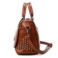 thumbnail image 2 of Bolso de mujer, bolso retro, bolso de mujer con remaches de piel de aceite, bolso de mensajero, bolso de hombro para mujer, 2 of 6