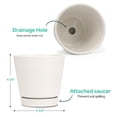 thumbnail image 5 of 4 inch Oatmeal Minimalist Pot with Saucer - Pot for Houseplants and Succulents - Modern Minimalist Pot - Pot with Saucer and Drainage Hole, 5 of 7