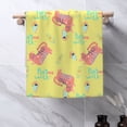 thumbnail image 5 of YFYANG Absorbent Towel, Soft Skin-Friendly Yellow Cartoon Cat Graffiti Washcloth Bath Towel, Suitable for All Skin, 27.5 x 16-inch, 5 of 7