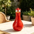 thumbnail image 5 of Clearance Funny Rooster Flower Vase 7.9 Inch, Red Polka Dot Chicken Head Resin Vase, Whimsical Farmhouse Centerpiece for Kitchen, 1 Pack, 5 of 5
