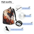 thumbnail image 4 of Honeii Colorful Abstract Eagle Print Canvas College Laptop Backpack, Durable Rucksack Travel Notebook Bag School Backpack Book Bag for Men Women-, 4 of 7