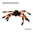 thumbnail image 4 of Kearding Araña grande Decoración de Halloween para el hogar Bar Casa embrujada Telaraña Halloween Araña artificial Accesorios de seda Kits de decoración para fiestas vistoso 60cm Kearding HA007306-06, 4 of 6