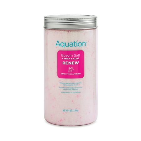 Aquation Epsom Salt White Tea and Juniper 4LB Jar