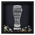 thumbnail image 5 of Torched Minnesota Beer Cap Shadow Box Wall Mount Decor 13"x13"x3"Black, 5 of 8