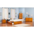 thumbnail image 3 of Leo & Lacey Urban King Storage Platform Bed in Caramel, 3 of 4