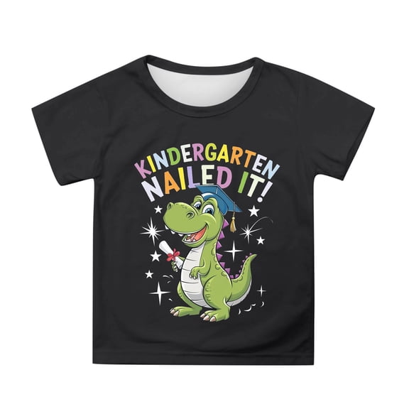 Hiijoy Toddler Girls Graduation Graphic Tee Short Sleeve Crewneck T-Shirt Top, Sizes 3-13