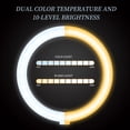 thumbnail image 5 of 3-Color Stepless Dimming10 "Ring Light Iron Metal Bracket Bluetooth Set White&Warm&Soft Light Protect Eyes Make The Environment Around Romantic & Safer For Video Portrait Product Photography, 5 of 9