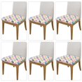 thumbnail image 2 of Logiee Colorful Rabbit Print Square Chair Seat Covers, Stretch Chair Seat Covers,Seat Chair Slipcover, Non-Slip Chair Slipcover,Furniture Protector for Indoor and Outdoor-Six Piece, 2 of 7