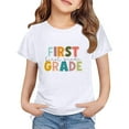 thumbnail image 1 of LIJCC Garçons Filles Premier Jour de Première Année Rentrée des Classes T-Shirt en Coton T-Shirt à Manches Courtes Haut T-Shirt à Imprimé Lettres Haut de Rentrée, 1 of 5