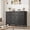 Black, variant on Tzou Rustic Wide 6 Drawer Dresser for Bedroom, Farmhouse Wooden Chest of Drawers, Freestanding Storage Cabinet for Closet, Nursery, or Living Room, Bedroom Furniture Set