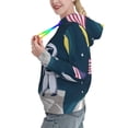 thumbnail image 2 of Xecao Astronaut With USA Flag Pattern Hoodies for Women Sweatshirts Long Sleeve Sweatshirts Pullover Outfits with Pocket-Large, 2 of 7