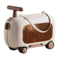 thumbnail image 2 of Maleta infantil ligera con ruedas, ideal para viajes. Perfecta como cochecito de bebé o para niños y niñas. Marrón, 2 of 9