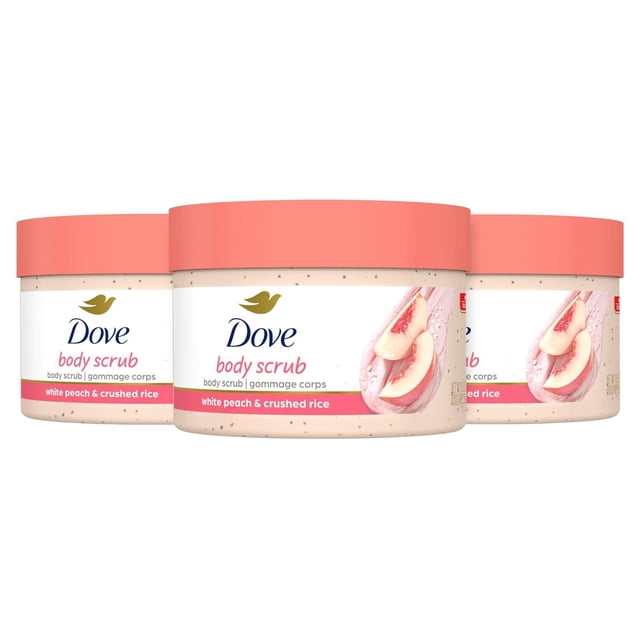 Exfoliante Corporal Dove Durazno Blanco y Arroz Triturado para Piel Suave y Nutrida