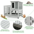 thumbnail image 5 of YODOLLA Indoor Rabbit Hutch Bunny Cage Large Pet House for Small Animal with Wheels, 5 of 6