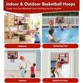 thumbnail image 6 of Indoor Basketball Hoop for Kids | Over The Door  Basketball Set with LED Lights & Remote Control | Best Gift for Boys & Girls Aged 3-12, 6 of 7