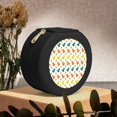 thumbnail image 6 of Yiaed Colorful Squirrel Print Travel Jewelry Case Bridesmaid Gift Boxes Jewelry Travel Organizer Small Round Jewelry Box Mini Storage-Black, 6 of 7