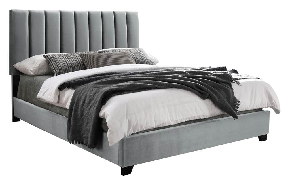 Bedroom Kimberly Tufted Queen Bed, Gray