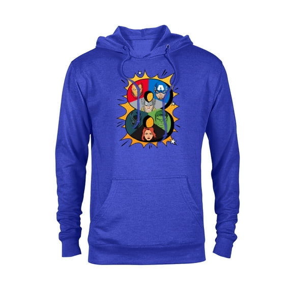 Marvel Avengers Comic Super Heroes 8th Birthday - Pullover Hoodie for Adults - Customized-Royal Heather