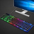 thumbnail image 4 of Gaming Keyboard and Mouse Combo RGB Teclado Mecanico 108 Keys Blue Switches Wired USB Keyboards with Waterproof USB2.0 cable, Programmable Gaming Mouse for PC Gamer Computer Desktop (Black), 4 of 8