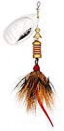 Mepps Dressed Aglia Inline Spinner, 1/4 oz, Hot Firetiger and Brown