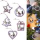 thumbnail image 2 of Gibobby Decoraciones navideñas Decoraciones navideñas Árbol de Navidad de tallada Colgantes de ventana Campana de puntas adornos colgantes(C), 2 of 4