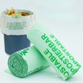 thumbnail image 2 of 50pcs 6/8/10L /30L flat Trash Bags Biodegradable Garbage Bags Householde Compostable Rubbish Liners Bags for Kitchen Green 8L, 2 of 6
