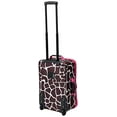 thumbnail image 3 of Rockland Fashion Softside Upright 2 Piece Luggage Set, Pink Giraffe, 3 of 6