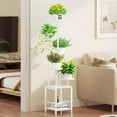 thumbnail image 6 of Plant Stand Indoor with Grow Light, 6-Tiered Tall Plant Stand Indoor, Metal Plant Shelf with Hanging Basket Hook and Adjustable Light, Ideal for Living Room, Garden, Round Patio white, 6 of 16
